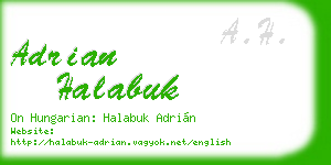 adrian halabuk business card